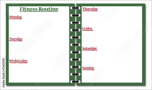 Fitness Routine Notepad