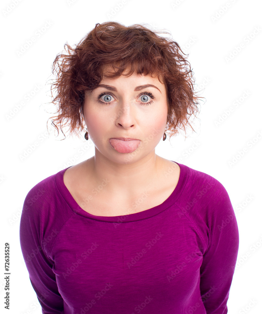 woman showing a variety of emotions woman showing a variety of emotions