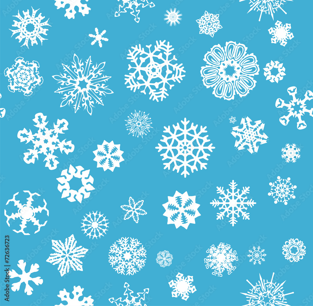 Snowflakes Seamless Background Snowflakes Seamless Background