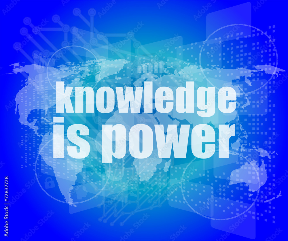 Education and learn concept: words knowledge is power