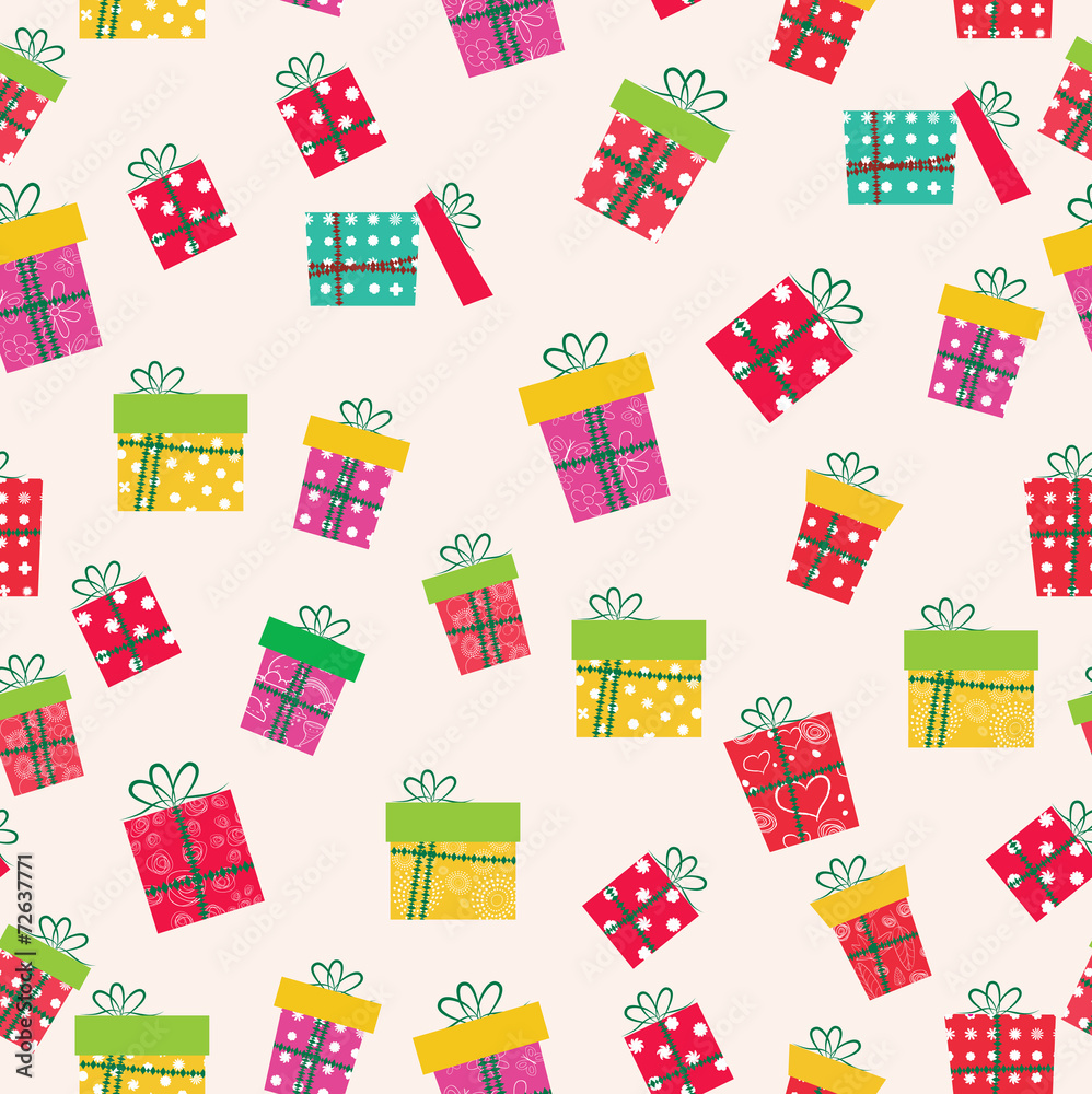 christmas gifts icons seamless pattern christmas gifts icons seamless pattern
