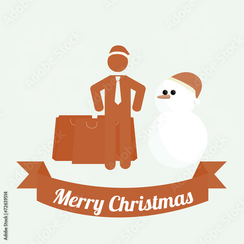merry christmas over  color background