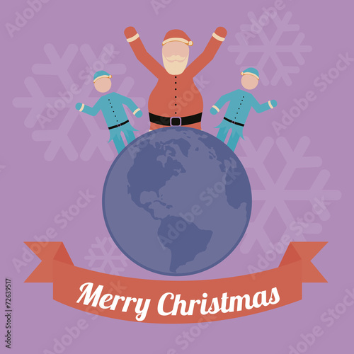 merry christmas over  color background