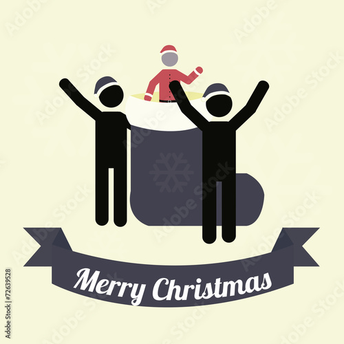 merry christmas over  color background