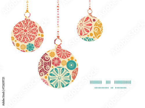 Vector abstract decorative circles Christmas ornaments photo