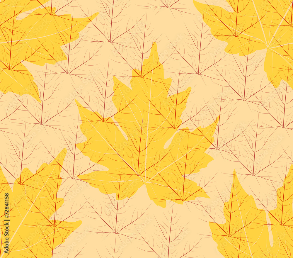 autumn leaves seamless pattern