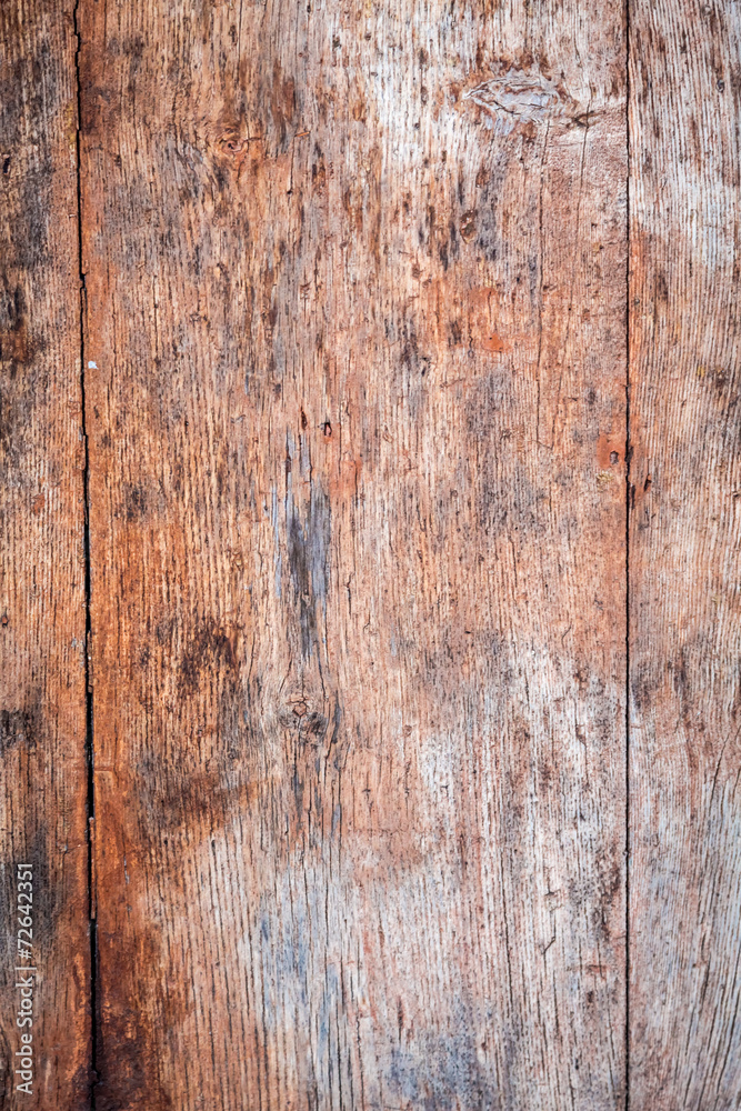 Old wooden background with nails and cracks