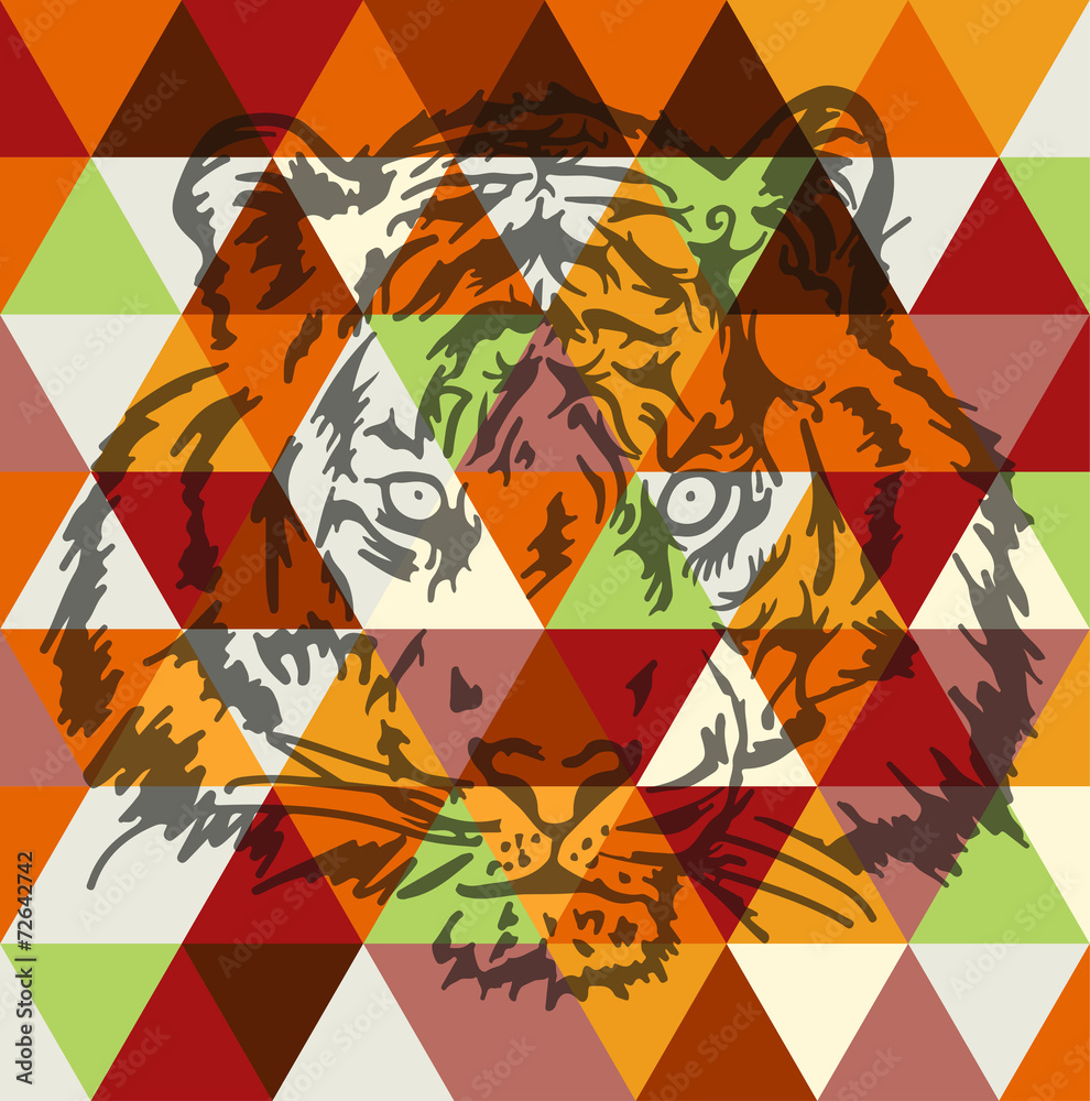 Tiger face poster art