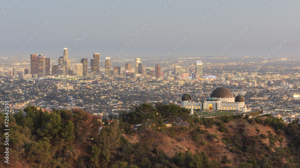 Los Angeles Sunset Cityscape, Griffin Observatory