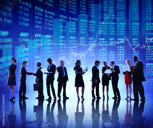 Group of Business People Stock Market Concept