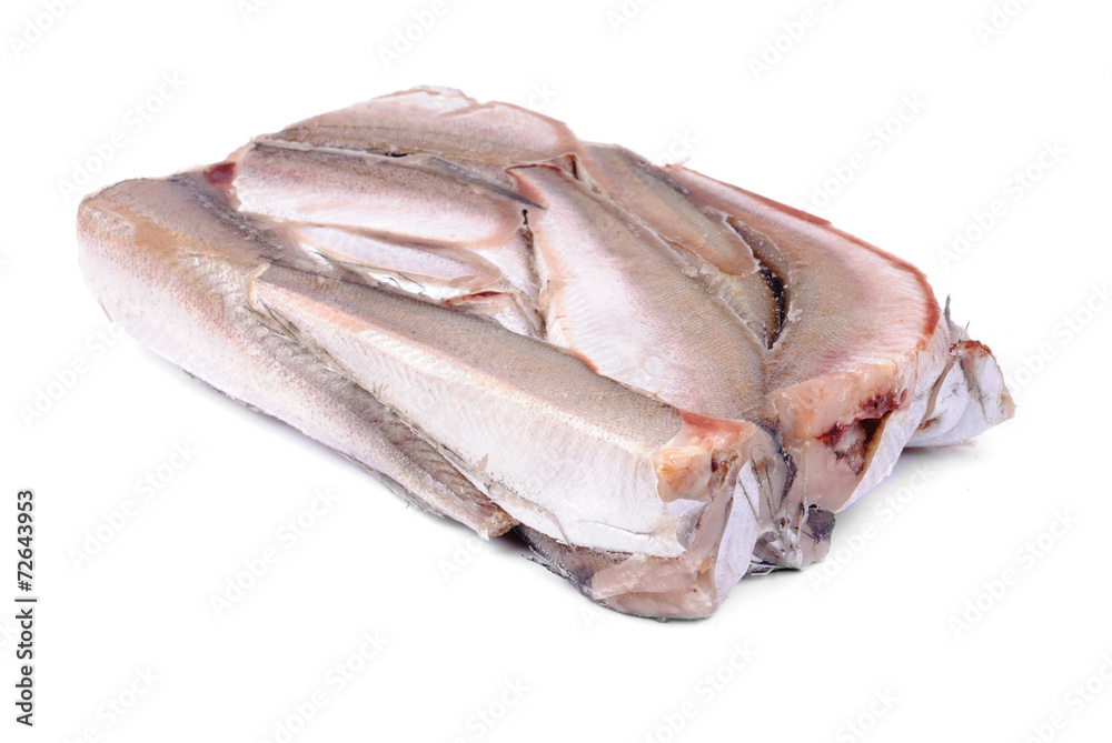 frozen fish hake isolation on white frozen fish hake isolation on white