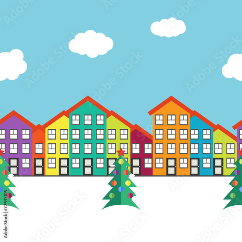 Christmas winter landscape