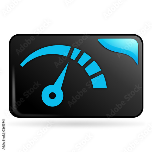 compteur sur bouton web rectangle bleu