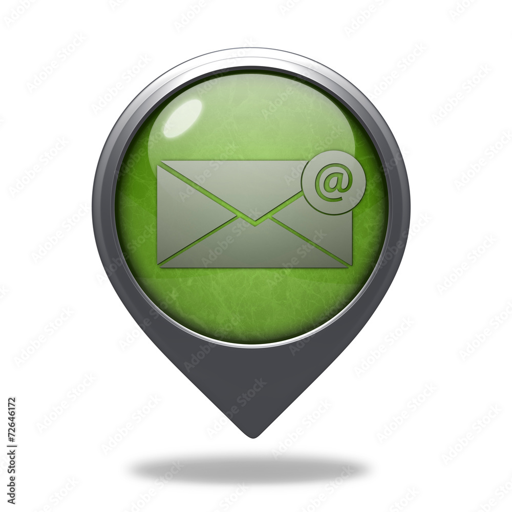 email pointer icon on white background email pointer icon on white background
