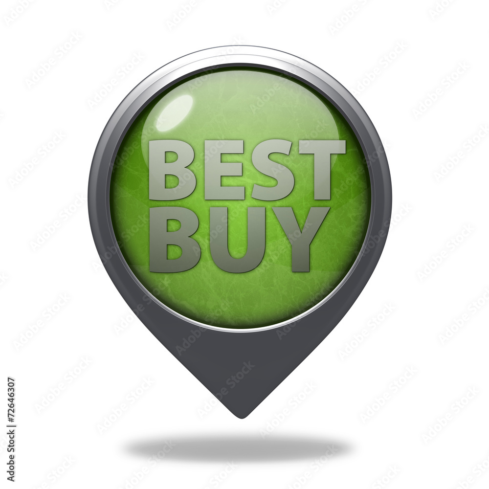 Best buy circular icon on white background