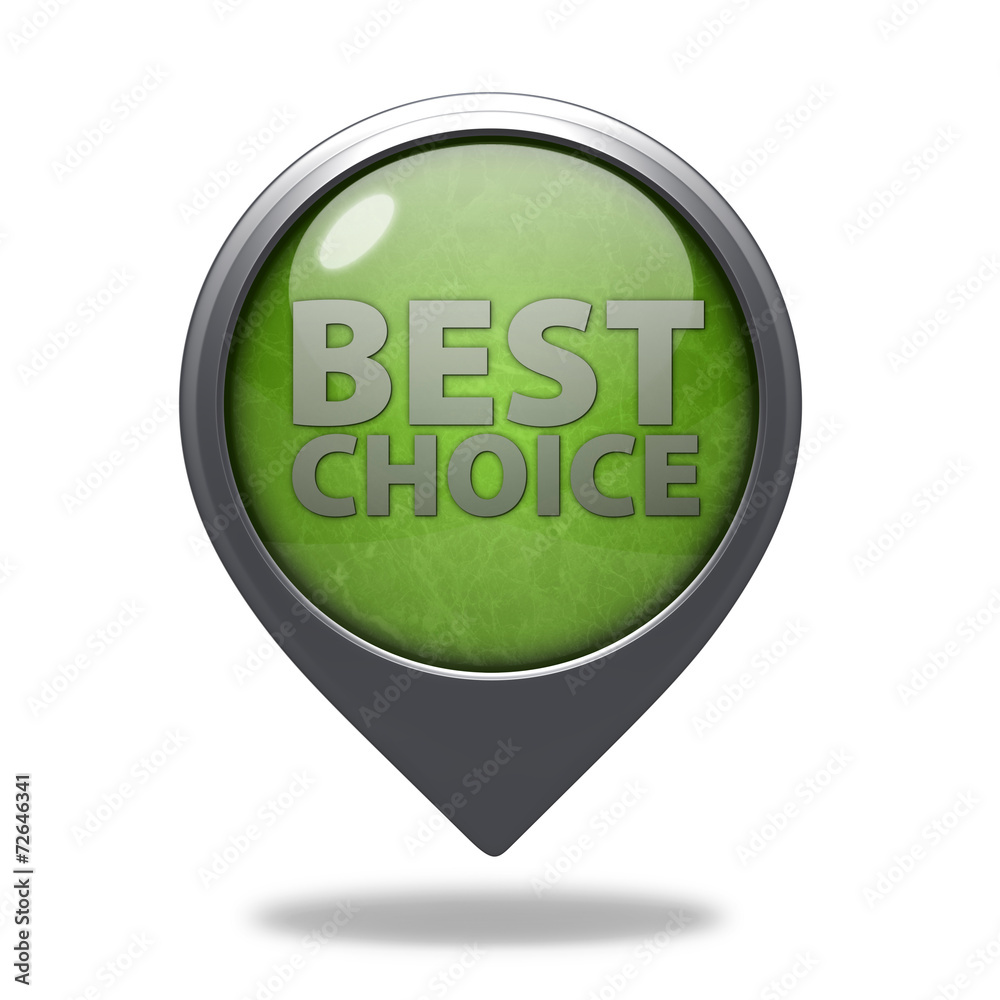 Best choice pointer icon on white background Best choice pointer icon on white background