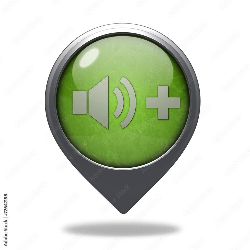 volume pointer icon on white background volume pointer icon on white background
