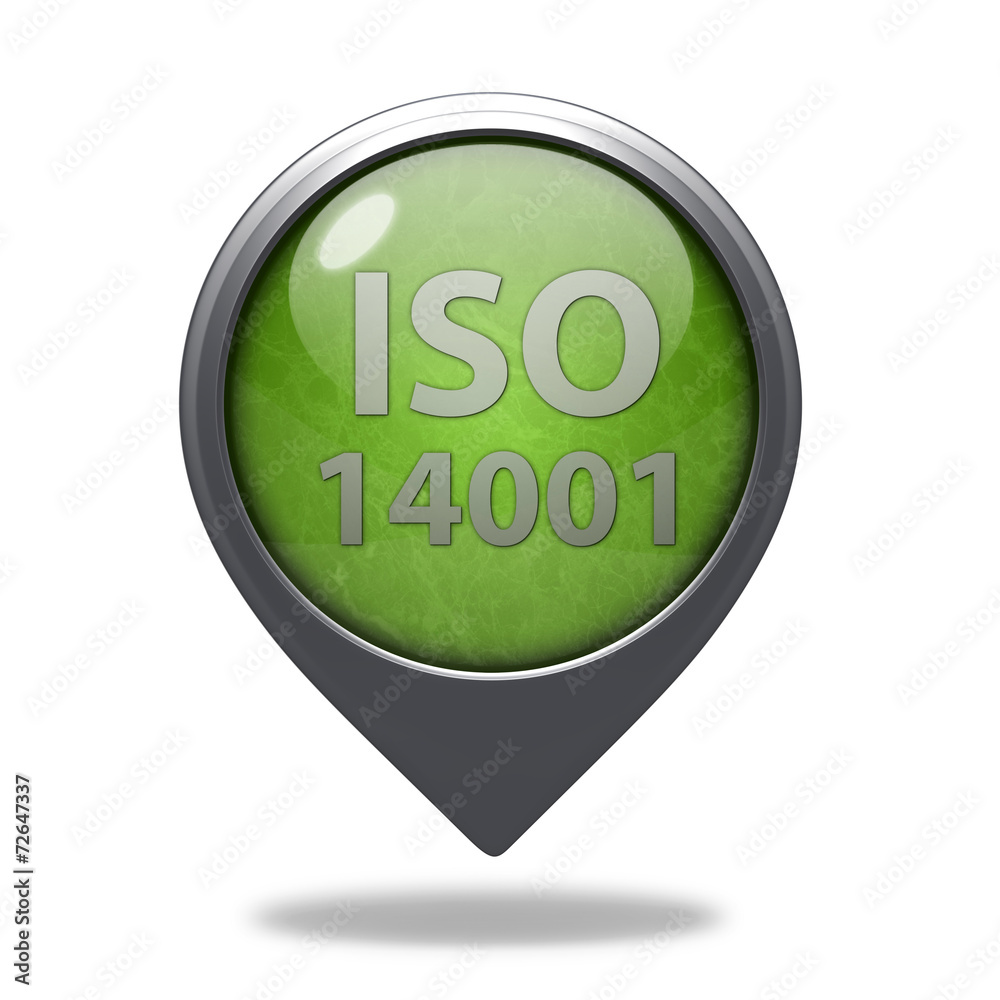 Iso 14001 pointer icon on white background Iso 14001 pointer icon on white background
