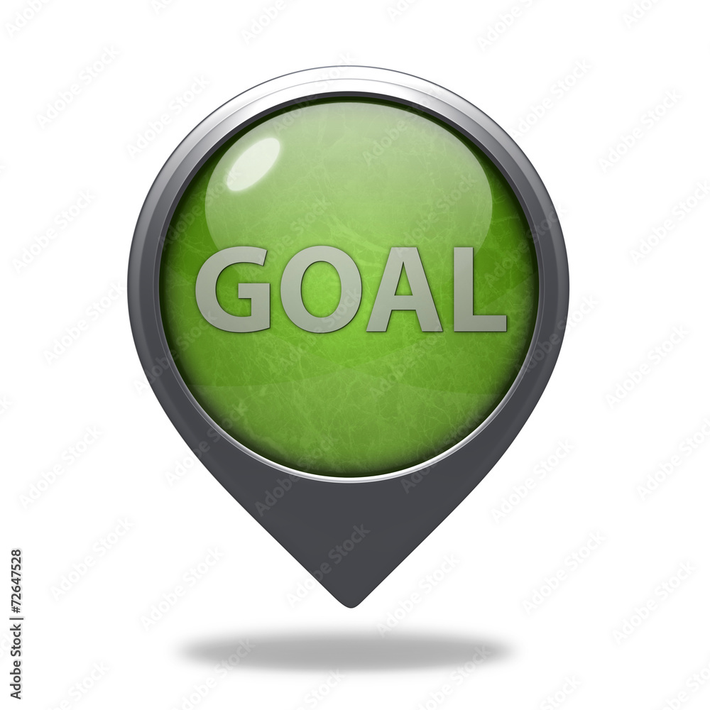 Goal pointer icon on white background