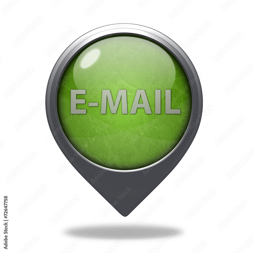 E-mail pointer icon on white background E-mail pointer icon on white background