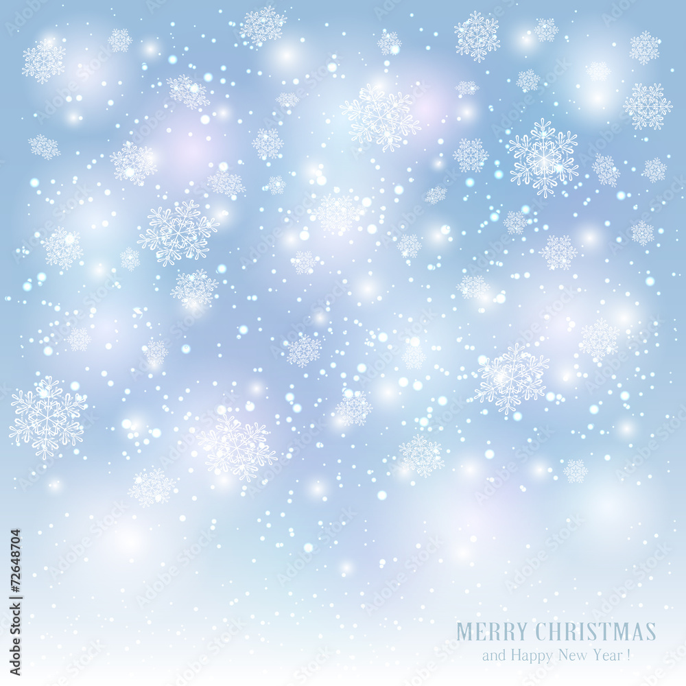 Christmas background with snowflakes