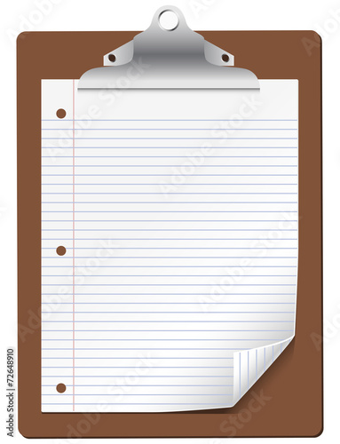 Vector Clipboard with Lined Paper