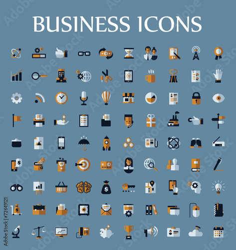 Set of web icons for business, communication and finance