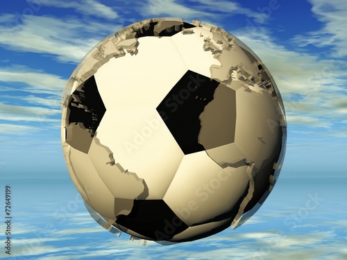 the football and the earth photo