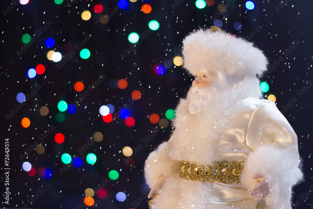 Santa Claus with the snow will bring many gifts to children Santa Claus with the snow will bring many gifts to children