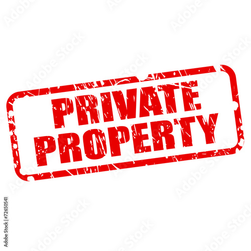Private property red stamp text