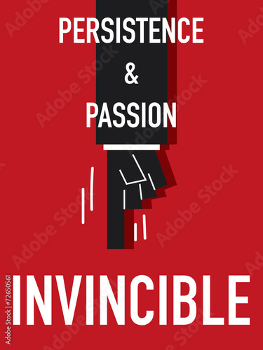Word INVINCIBLE vector illustration