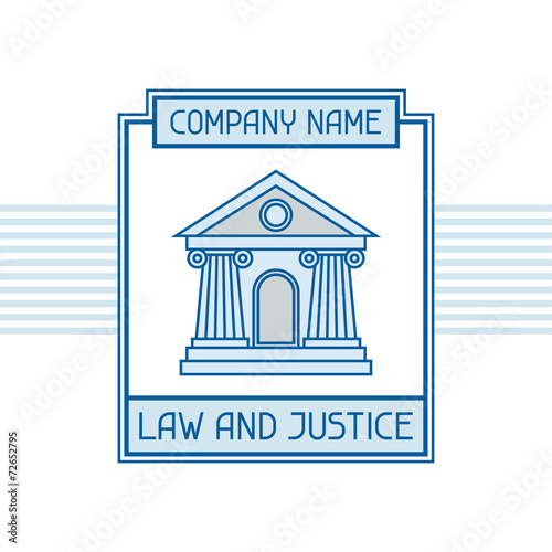 Law and justice company name concept emblem.