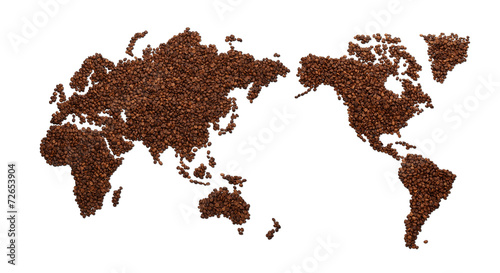 Coffee: Coffee Beans World　/with clipping path