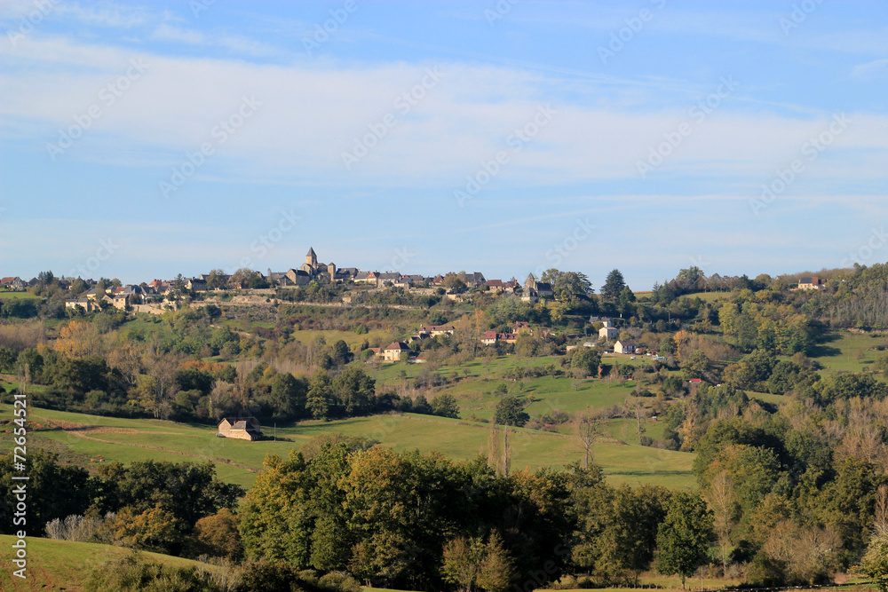 Panorama sur Saint-Robert (Corrèze)