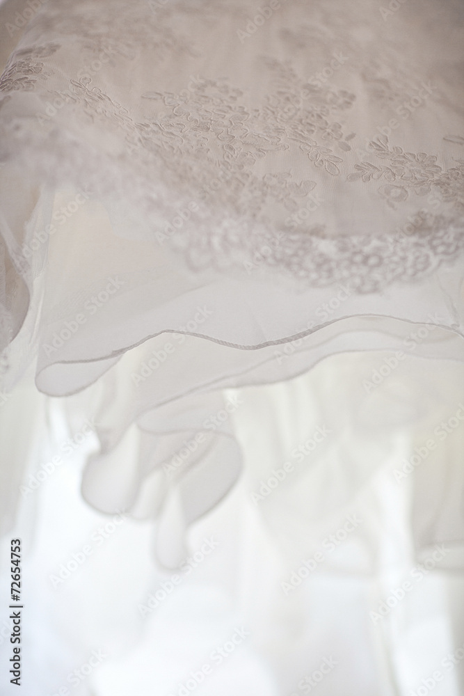 Obraz premium Detail of a wedding dress