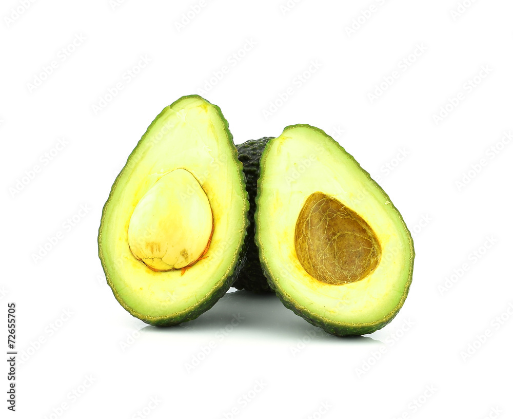 Avocado isolated on whitea