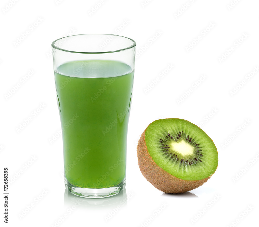 Kiwi fruit juice isolated on white background Kiwi fruit juice isolated on white background