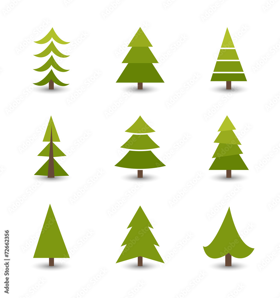 Christmas trees collection. Christmas trees collection.