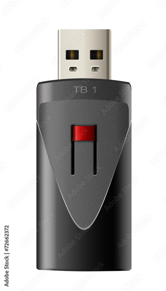 USB socket terabyte,TB1 isolated white background Stock Photo | Adobe Stock