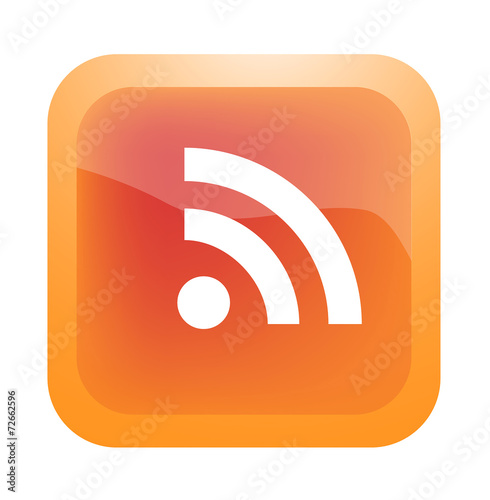 RSS feed icon on button