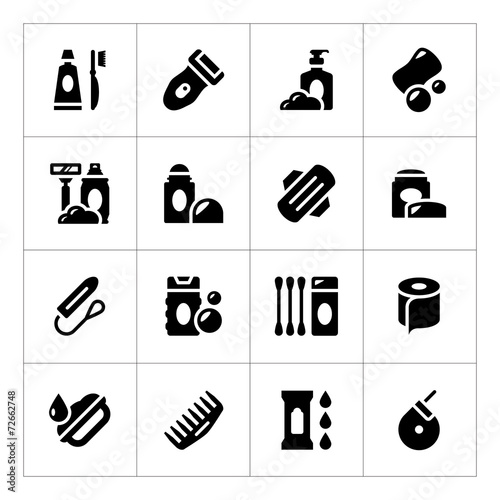 Set icons of hygiene