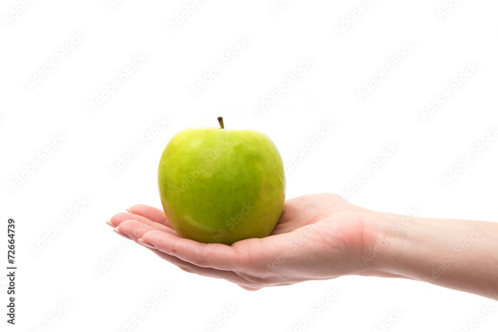 hand with an apple hand with an apple