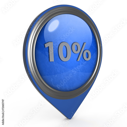 Ten percent pointer icon on white background Free Download Ten percent pointer icon on white background - GFXLoad