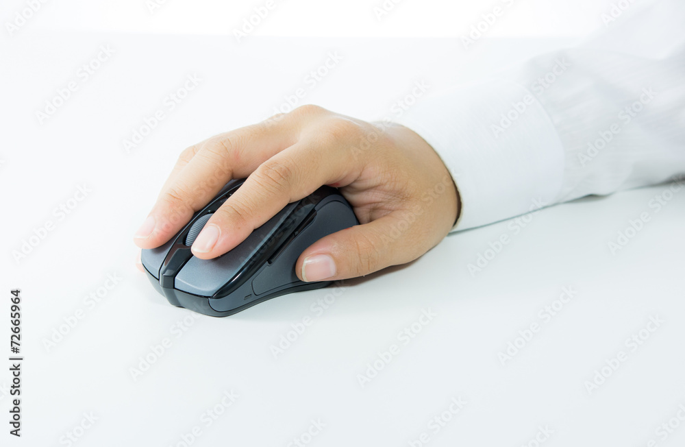 hand holding computer wireless mouse isolated hand holding computer wireless mouse isolated