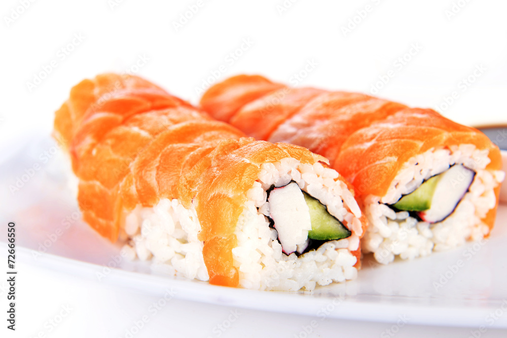 sushi with salmon sushi with salmon