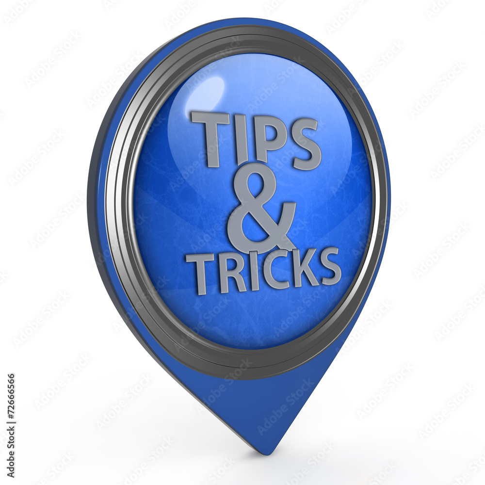 Tips & tricks pointer icon on white background Tips & tricks pointer icon on white background
