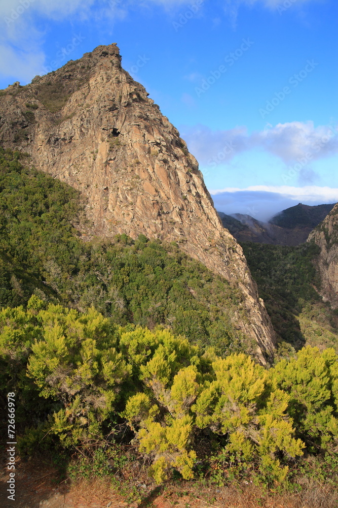 landscape of the island of La Gomera landscape of the island of La Gomera