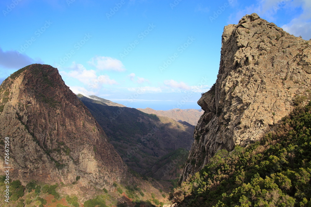 landscape of the island of La Gomera