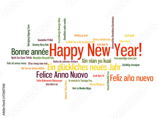 New Year Words cloud