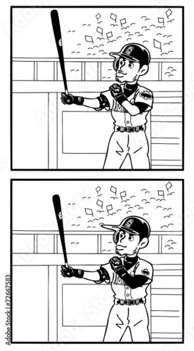 バッター（間違い探し）
